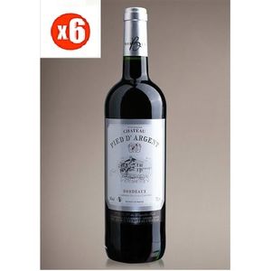 Bordeaux 6 Vins Rouges Bordeaux Château Pied D'Argent - 75 Cl - 14% Vol - France
