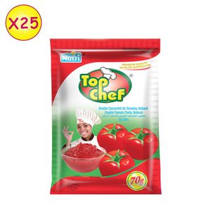 TOPCHEF Concentré De Tomate En Sachet - 25X70G