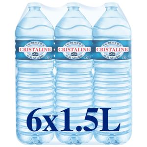 Cristaline Eau Minérale Cristaline - 1,5 L (Pack De 6 Bouteilles) - Claire