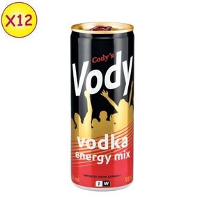 Cody'S Lot De 12 Canettes - Cody's - Vody - Vodka Energy Mix - - Alc 18% Vol  - 250 ML