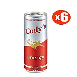 Cody'S Lot De 6 Canettes Cody's Energy - 230 ML - Multicolore