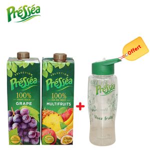 Pressea Kit Sélection Présséa  100 % ( Raisin + Multifruit) - 1L ( La Gourde Est Offerte)