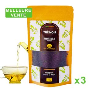Gm Moringa Thé Noir 3 X 100g Torréfiées.