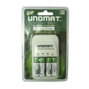 Ensemble Piles Rechargeables + Chargeur - Blanc