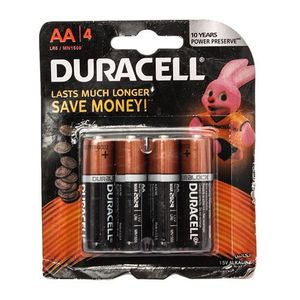 Duracell Lot De 4 Piles DURACELL AA- Noir