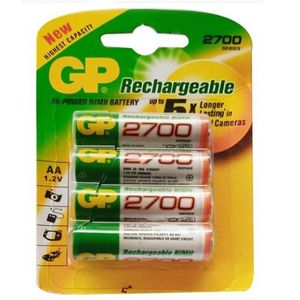 4 Piles Rechargeable NI-MH GP2700 - 4600 MAh