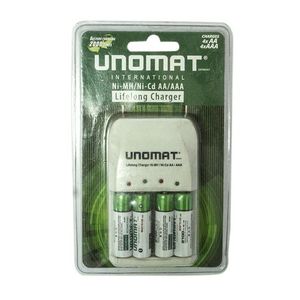 Ensemble Piles Rechargeables + Chargeur - Blanc