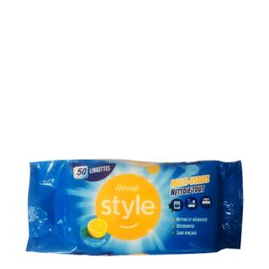 Style 50 Lingettes Nettoyantes Multi-Usages parfumées au Citron