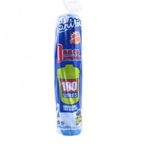Sanitex Sac Poubelle - 10 Pcs - 100L - Bleu