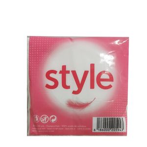 Style Pack De Serviettes De Table GC 23 x 23 - 100 Pcs - 1 Epaisseur