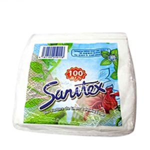 Sanitex Serviette De Table - 1 Pli - 100 Pcs - Blanc