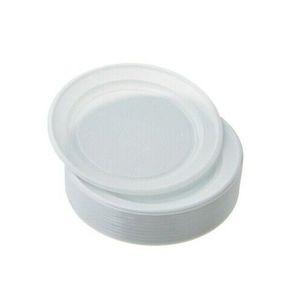 Lot De 100 Assiettes Jetables - Blanc