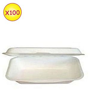 Lot De 100 Assiettes Jetables - Blanc