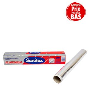 Sanitex Papier Aluminium - 20 Metres - Gris