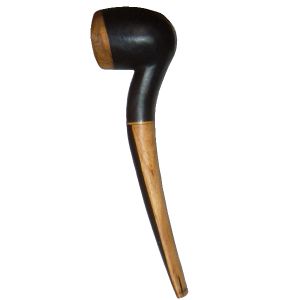 Pipe à Tabac - Noir - En Bois + Une Pochette