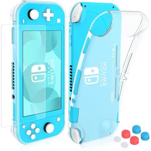 HEYSTOP Coque Pour Nintendo Switch Lite, Étui Nintendo Switch Lite Avec Protection Écran Verre Trempé Avec 6 Poignées Couvre Pouce Absorption Des Chocs Et Anti-Rayures