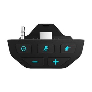 Stereo Headphone Adapter With Controller Handle Sound Enhancer For X-box One-black