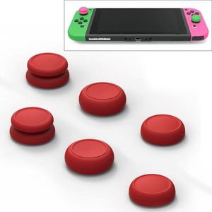 Skull&amp;Co Left + Right Gamepad Rocker Cap Button Cover Thumb Grip Set For Switch / Switch Lite / JOYCON (Red)