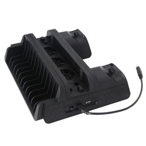 DOBE TP4-882 3 In 1 Game Console Cooling Fan + Game Storage Slots + Game Controller Charging Dock For Sony PS4 / PS4 Pro / PS4 Slim(Black)
