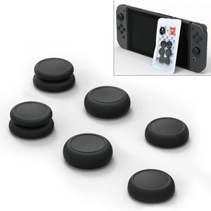 Skull&amp;Co Left + Right Gamepad Rocker Cap Button Cover Thumb Grip Set For Switch / Switch Lite / JOYCON (Black)
