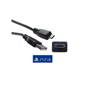Allwin Câble Micro 5 Broches USB Pour Playstation 4 PS4 - Noir