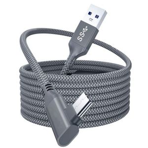 Link Braided 5m USB3.2 Elbow Cable Accessories Data Cable Data Transmission-gray