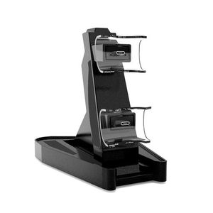 TYPE-C Interface Two-seater Charger Durable Wireless Gamepad Charger-black+white