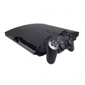 Sony PlayStation PS3 Slim Craquée +13JEUX + 1 Manette + 1 Câbles USB - Noir - ( Reconditionnée)