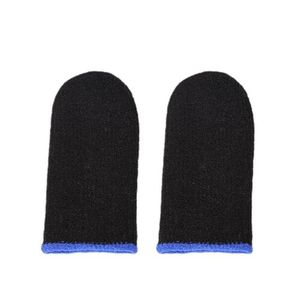Game Finger Cots Mobile Game Touch Screen Ultra-Thin Breathable Non-Slip Anti-Sweat And Anti-Fingerprint Finger Cots-black+blue