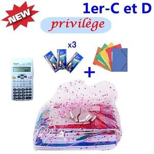 Les Cahiers De La Reussite Kit Scolaire 1ère-C Et D + 5PCS De Chemises - Calculatrice Et  3PCS D'ensable Géo Offert - Multicolore