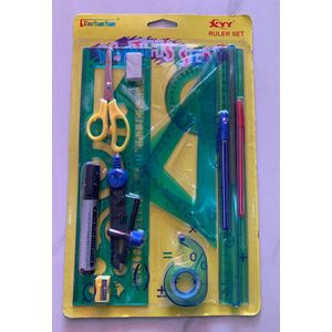 Ensemble Géométrique + Accessoires Pour écolier - Vert