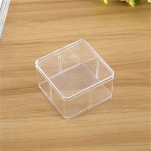 Detachable Cosmetic Organizer Store Qtip Container Transparent Small Box