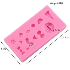 Cartoon Small Animal Face Shape Turn Sugar Cake Chocolate Silicone Mold Pink