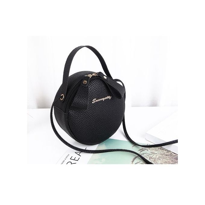 Sac Rond A Bandoulière Pour Femme - Noir