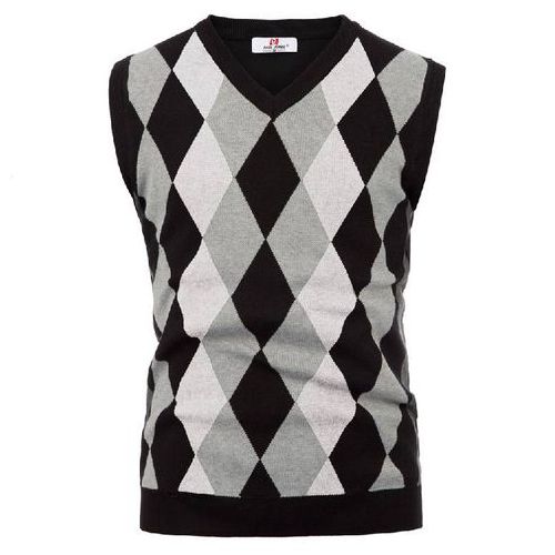 Pull-over Gilet À Carreaux