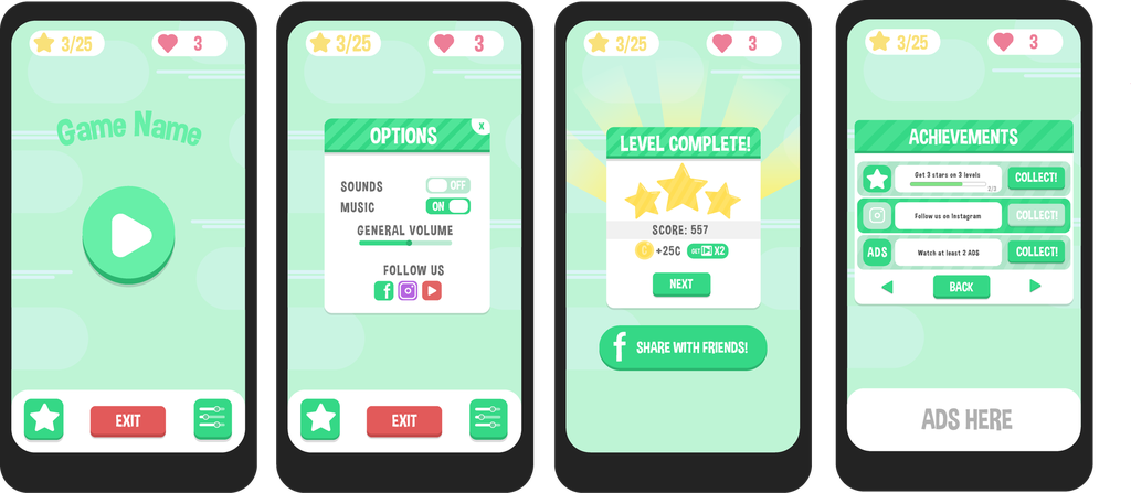 Casual GUI Pack Green