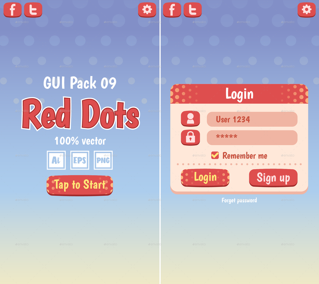 Red Dots Theme GUI Pack