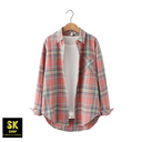 Chemise en flanelle à carreaux pour femme