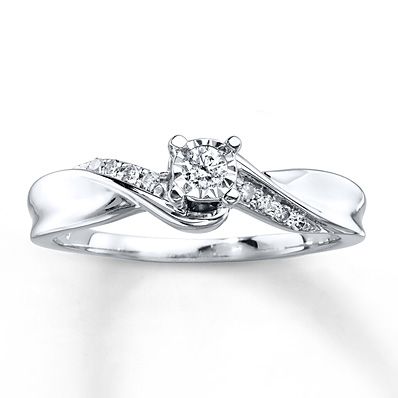 Bague de promesse en diamant