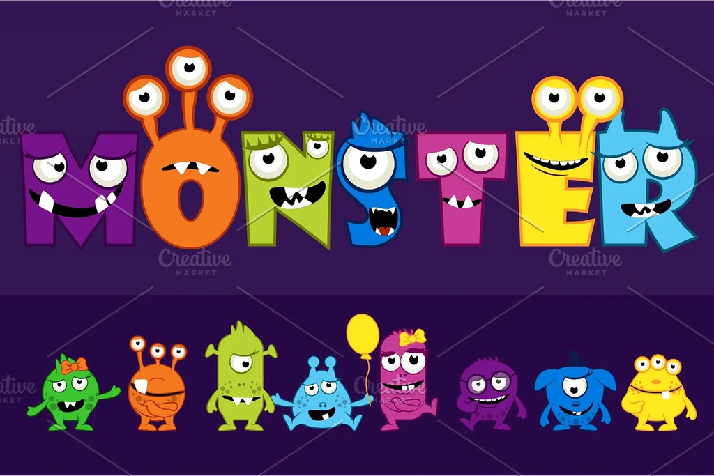 Vector collection of cute Monsters