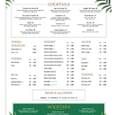 Menu boissons