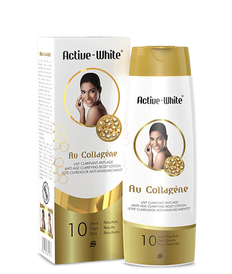Lait clarifiant anti-âge ACTIVE-WHITE au collagène