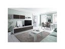 Meuble tv mural contemporain noir granite et blanc