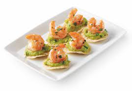 Guacamole and shrimp