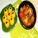 Foufou de banane + sauce clair