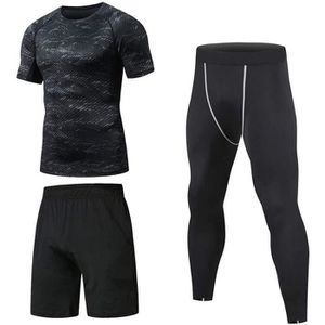 niksa ensemble compression homme tenue sport fitness