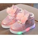 Chaussures Lumineuses - LED Pour Fille - Rose