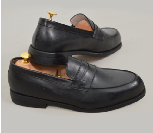 chaussures hommes Mocassin en cuir noir