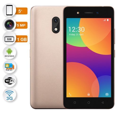 Itel A16 Plus - 5.0 &quot; - 3G - 1RM / 8Go - 5Mpx + Carte Memoire 16 Go + Selfi- Or