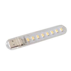 Lampe De Lecture - 8 LED - USB - Blanc